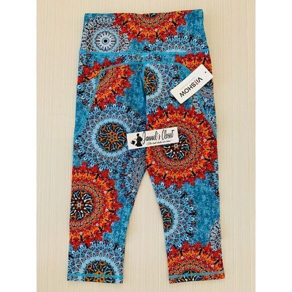 Women's High Waisted Tummy Control Capris Yoga Pants with Pockets Running Pants - Picture 1 of 4